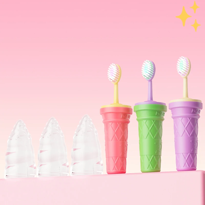 Kids Soft Bristle Toothbrush with Ice Cream Design