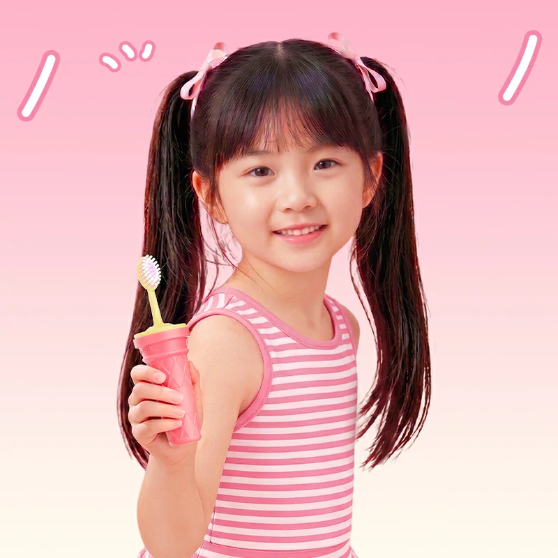 Kids Soft Bristle Toothbrush with Ice Cream Design